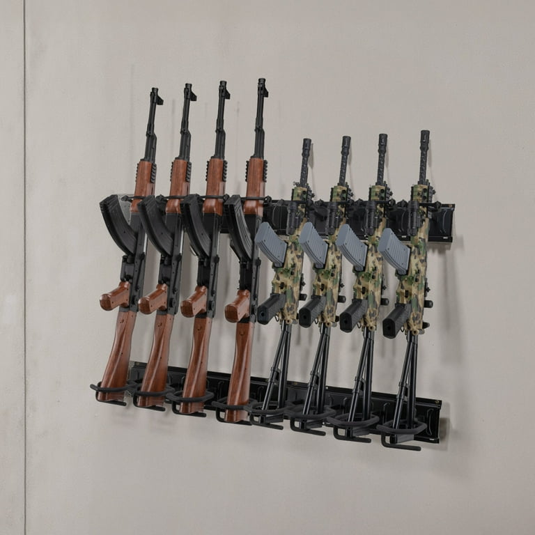 8 Slot Gun Rack,Mutak Wall Mount Rifle Racks,Heavy Duty Steel Gun
