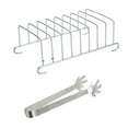 thumbnail image 1 of 8 Slots Stainless Steel Toast Bread Holder, Rectangle Pancake Holder Kitchen Organizer Bakeware Cooling Racks Air Fryer Accessories, 1 of 4