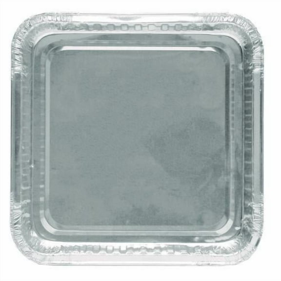 8" Square Cake Pan, 7.88 x 7.88 x 1.31, Silver, Aluminum, 500/Carton | Bundle of 2