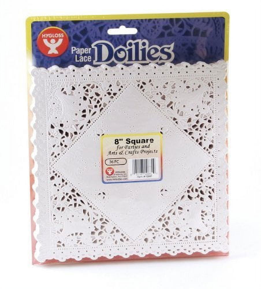 8" Square White Paper Doilies