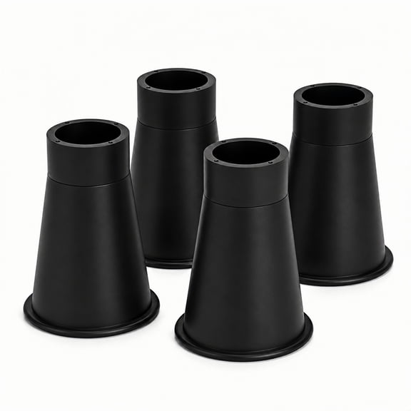 Tesabmi Adjustable Bed Risers for Dorm Beds, 6.1 or 7.8 Inch Heavy Duty Furniture Risers, Non-Slip, Supports Up to 3000 lbs, 4 Pack, Black
