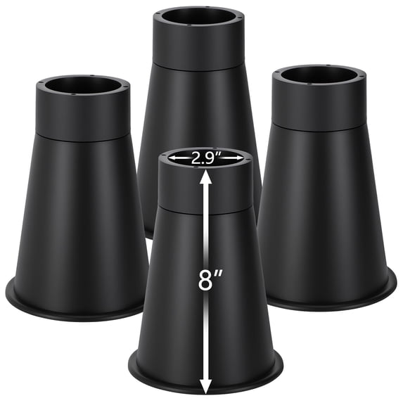 8'' Stable Dorm Bed Risers for Twin XL - Non-Slip Support up to 3000 Lbs, Adjustable Heights Furniture Risers Dorm Essentials, Set of 4 for Round/Square/Irregular Legs