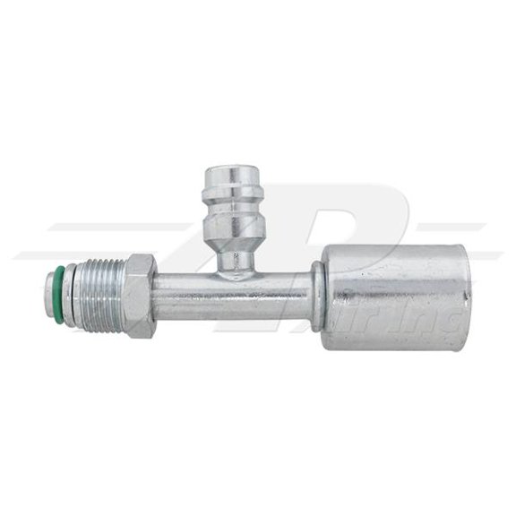 #8 Stepped Straight Male O-Ring for #10 Hose with Low Side R134 Port