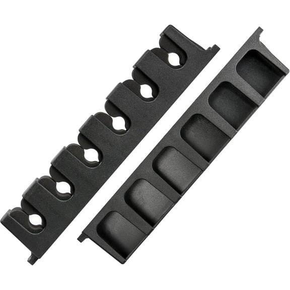 8 Stick Holder Wall Mount Hardwood Pool Cue, Space-Saving Wall Mounted Perfect for Home Pool Table (Solid Black)