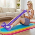 thumbnail image 1 of 8-Strand Foot Pedal Resistance Trainer | Adjustable Elastic Bands | Detachable Handles | Shoulder & Back Strengthener | Compact Home Gym Equipment | Multifunctional Exercise Rope | Women’s Fitness, 1 of 7