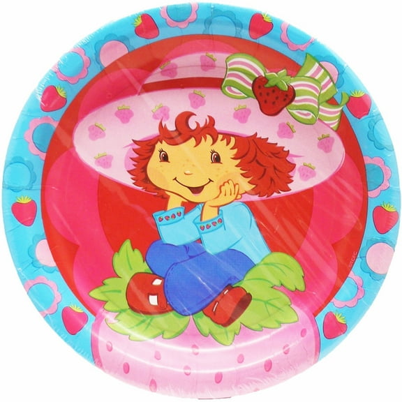 8 Strawberry Shortcake Lunch Paper Plates 8.75 Inch
