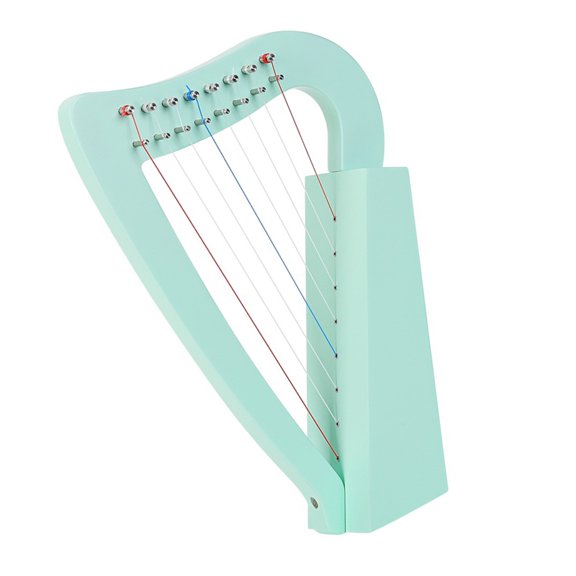 8 String Lyre Harp Portable Beginner Wood Harp with Tuning Wrench Professional Stringed Musical Instruments Enduring