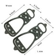 thumbnail image 1 of 8-Stud Ice Traction Cleats for Shoes | Slip-On Crampons Grip | TPE with Steel Spikes | Rustproof Non-Slip | Medium Size for Women 5-8/Men 3-7 | Lightweight, Easy On/Off | Walking, Running, Snow, Ice, 1 of 8