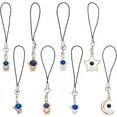 thumbnail image 1 of 8 Style Astronaut Pendant Phone Charms Strap 8pcs Star Pattern Keychain Hanging Rope Cartoon Cell Phone Charms, 1 of 5