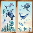 thumbnail image 1 of 8 Styles Ocean Wall Stickers Turtle Sharks Stickers Window Stickers Decals PVC Waterproof Self Adhesive Wall Cling Peel and Stick for Home Decoration Bedroom Living Room Kitchen Showcase, 1 of 9