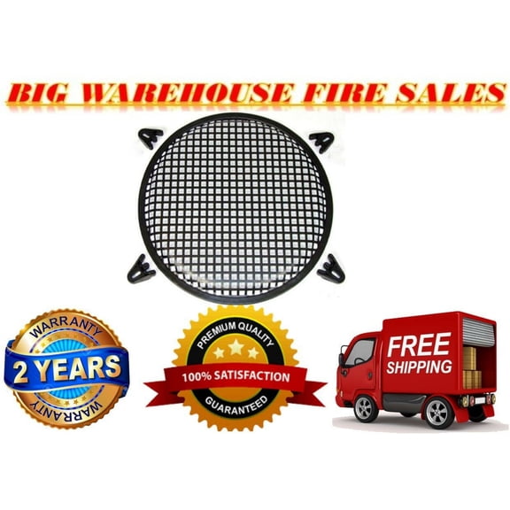 8" SubWoofer Metal Mesh Cover Waffle Speaker Grill Protect Guard DJ Car Audio