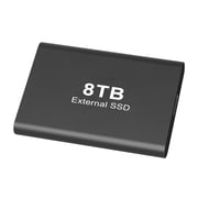 8 T Large Capacity BLACK External Storage Data Hard Drive PC/Laptop