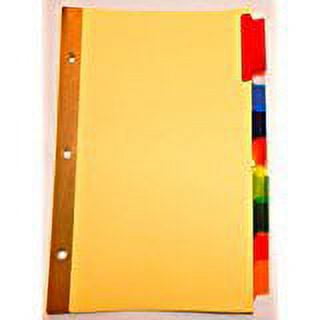 8 Tab, Color, 3 Ring Book 8 1/2"x 5 1/2" Indexes