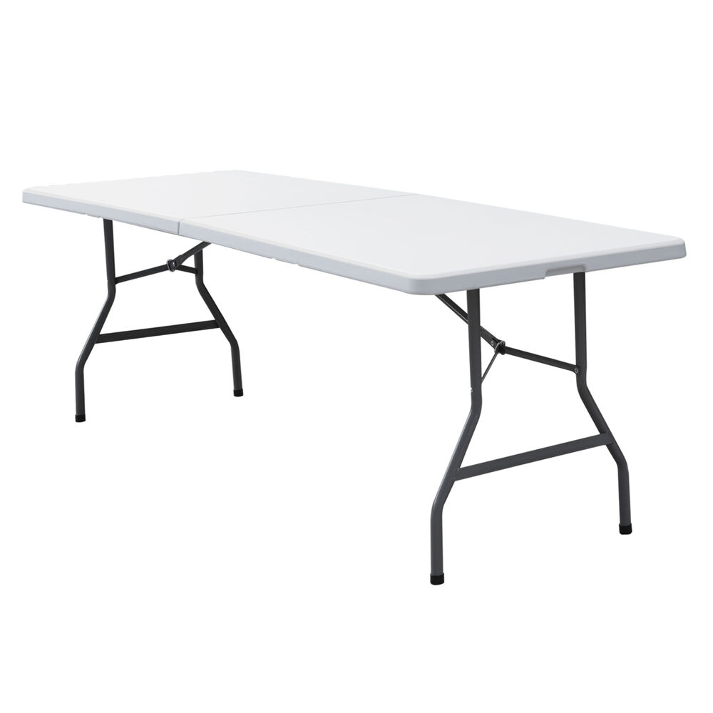 8' Table Plastic Indoor Outdoor Portable Folding Picnic Party Camp