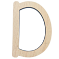 thumbnail image 1 of 8" Tall BIRCH Wood Letter D | 1/4" Thick | Wood Craft Letter | Krafty Supply Lego House Font | Script Font, 1 of 3