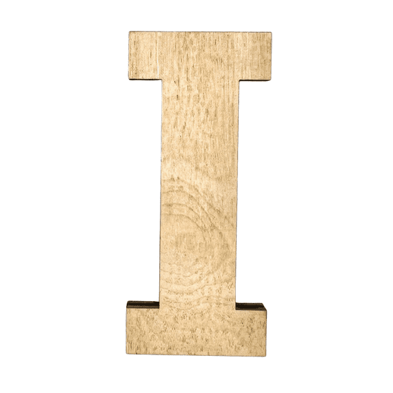 8" Tall Birch Plywood Letter I | 1/4" Thick | Krafty Supply Letters | RockTimes