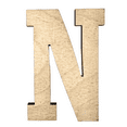 thumbnail image 1 of 8" Tall Birch Plywood Letter N | 1/4" Thick | Krafty Supply Letters | RockTimes, 1 of 4
