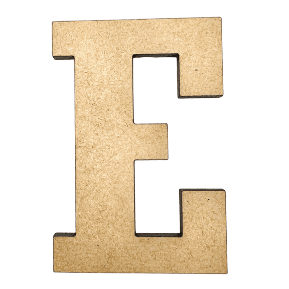 8" Tall MDF Letter E | 1/8" Thick | Krafty Supply Letters | RockTimes