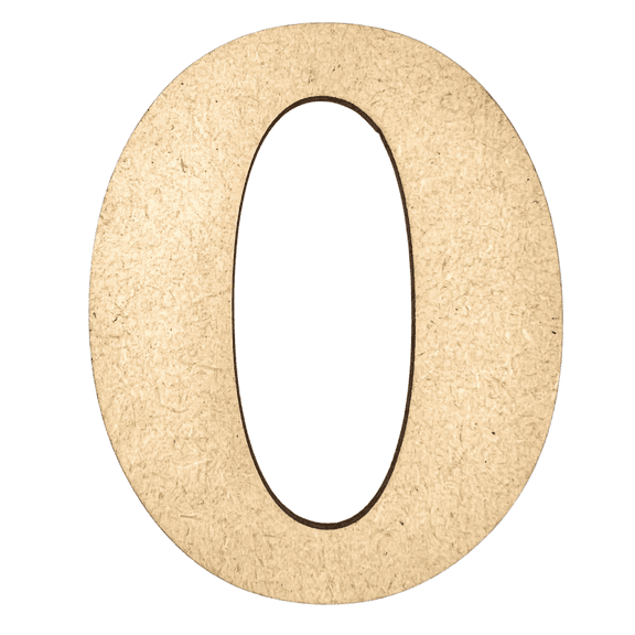 8" Tall MDF Letter O | 1/4" Thick | Krafty Supply Letters | Beltorian