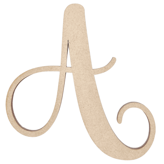 8" Tall MDF Wood Letter A | 1/8" Thick | Wood Craft Letter | Starfish Font