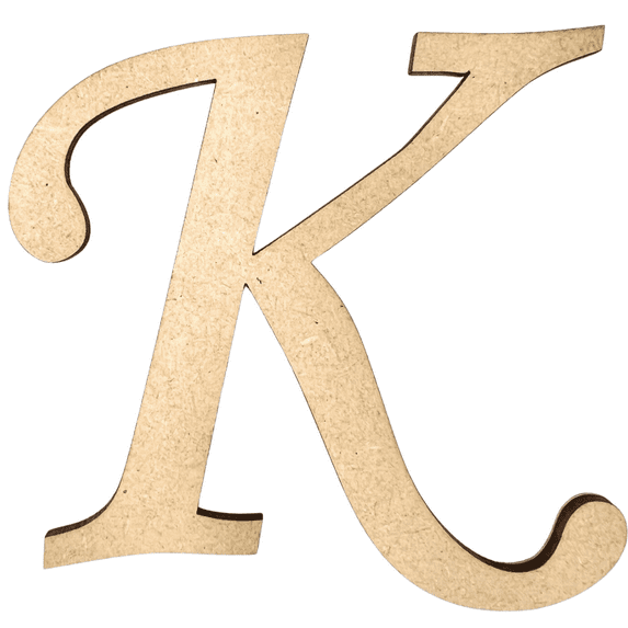 8" Tall MDF Wood Letter L | 1/4" Thick | Wood Craft Letter | Monotype Font