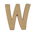 thumbnail image 1 of 8" Tall MDF Wood Letter W | 1/8" Thick | Wood Craft Letter | Krafty Supply | American Font, 1 of 5