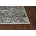 thumbnail image 1 of 8' Teal Machine Woven Distressed Floral Traditional Indoor Runner Rug, 1 of 2