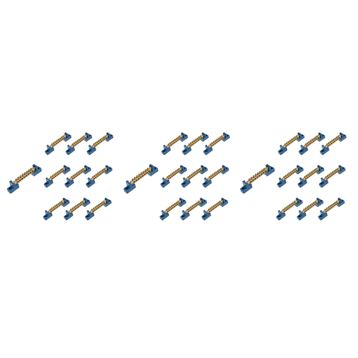 8 Terminal Bus Bar Terminal Block 30 Pack Brass Wire Screw Terminal for
