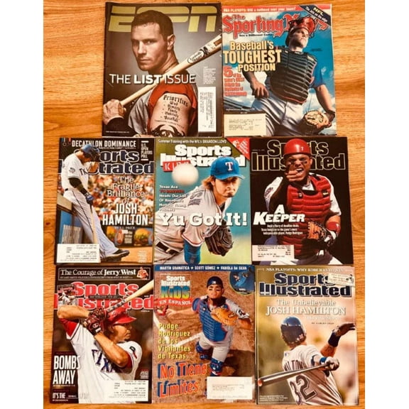8 Texas Rangers Sports Illustrated SI for Kids ESPN magazines Ivan Rodriguez Josh Hamilton