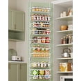 thumbnail image 1 of Asoibopi 8-Tier Adjustable Over the Door Pantry Organizer with 2 Sets Hooks Fits Most Doors, Hanging Spice Rack for Pantry Door Organizer And Storage, White, 1 of 11