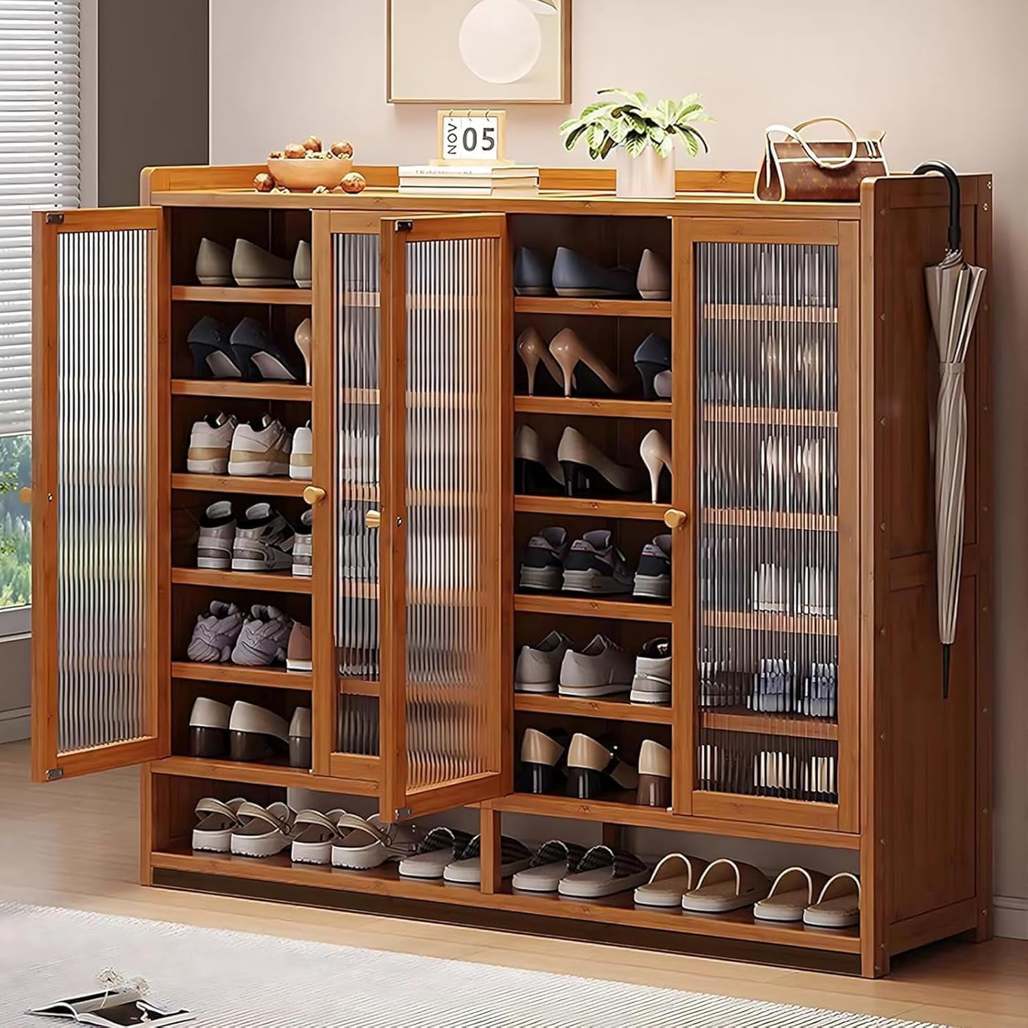 40 Pair Shoe Cabinet With Doors