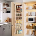 thumbnail image 1 of Delamu 8-Tier Over the Door Pantry Organizer, Heavy-Duty Metal Pantry Door Organizer with 8 Baskets, Hanging Storage Door Organization Kitchen Door Rack, White, 1 of 6