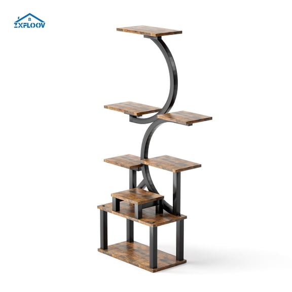 8-Tier Indoor Plant Stand with 5 Adjustable Grow Lights - Durable Metal Design for Multiple Plants, 10-Level Dimming & Easy Assembly - Perfect for Living Room, Garden & Home Decor