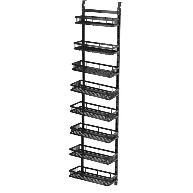 8Tier Over the Door Pantry Organizer, 2 in 1 HeavyDuty Metal Pantry