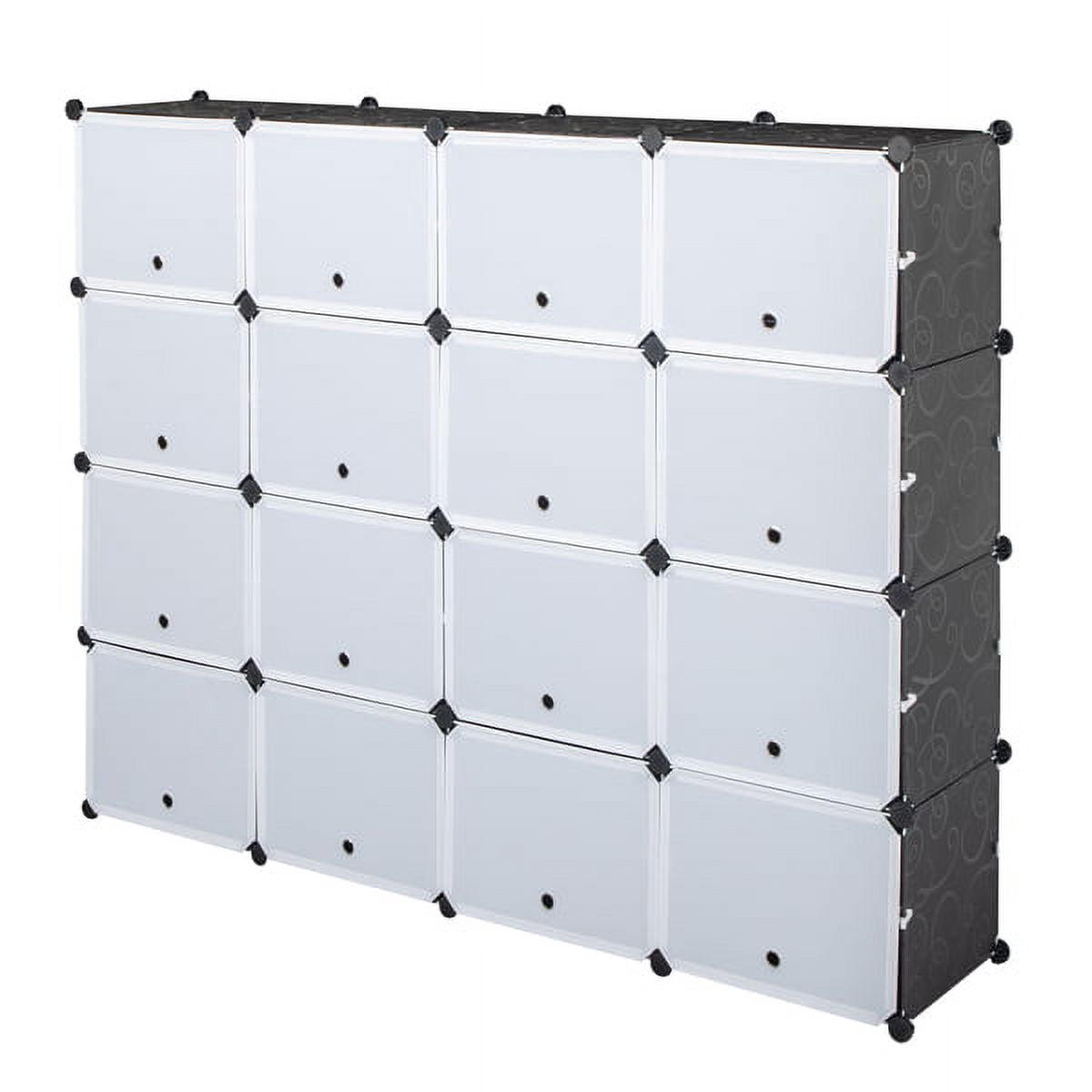 8-Tier Portable 64 Pair Shoe Rack Organizer 32 Grids Tower Shelf ...