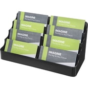 Deflecto, DEF90804, 4-Tier Business Card Holder, 1 Each, Black