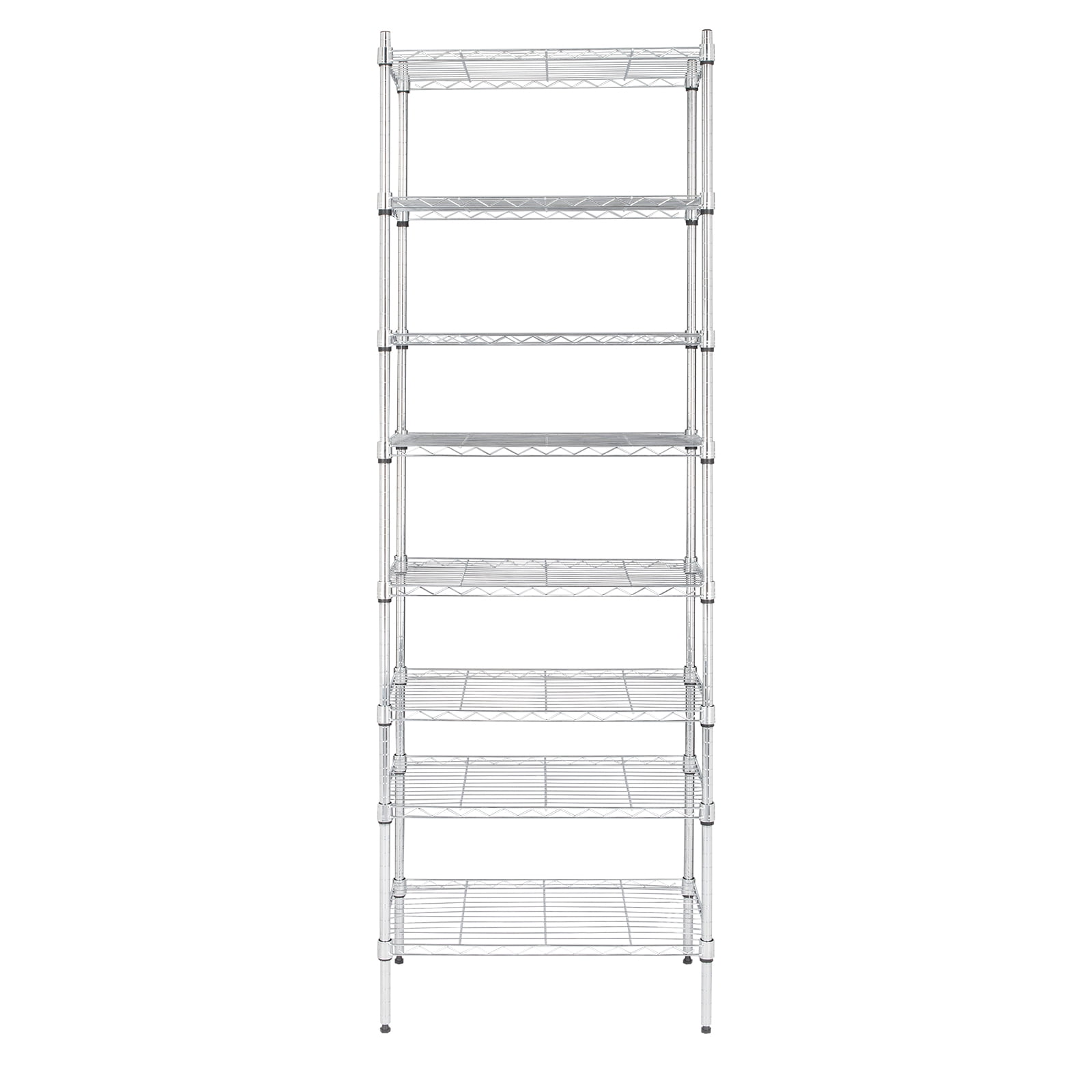 8-Tier Shelving Unit Adjustable Steel Rack Chrome - Walmart.com