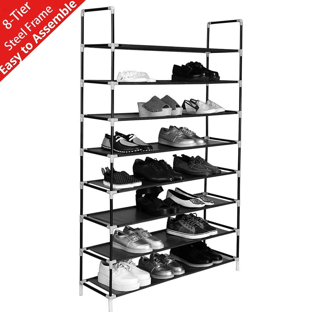 Techvida Shoe Rack, 10 Tier Shoe Shelf, Shoe Storage Organizer, 30 Pairs,  for Entryway, Bedroom, Black