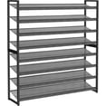 thumbnail image 1 of 8 Tier Shoe Rack Organizer,Max Holds 50 Pairs,Metal Shoe Storage Shelf,4-Tier Stackable Shoes Organizer for Garage, Entryway, Black, 1 of 6