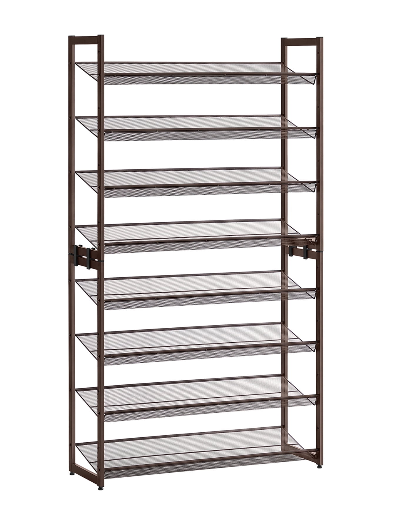 Bronze 8-Tier Stackable Metal Shoe Rack