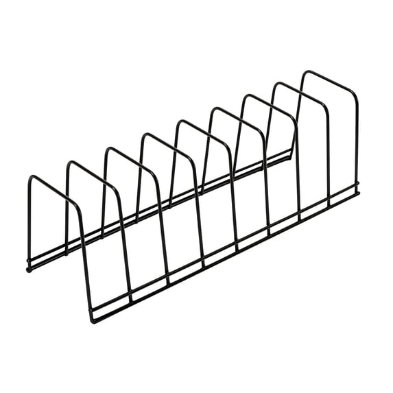 8-Tier Wide Kitchen Organizer Rack - 30cm/11.81in Metal Storage for Pans, Trays, Cutting Boards, Bakeware in Cabinet