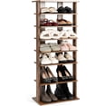 8-Tier Wooden Shoe Rack, Patented Double Row Shoe Organizer for 16 ...