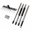 8-Tine Adjustable Garden Hand Rake, Heavy Duty Weeding Cultivator, Soil Loosening Hand Rake for Vegetable Garden, Flower Bed, Yard Work, Gardening Hand Tool, By TINGXIN
