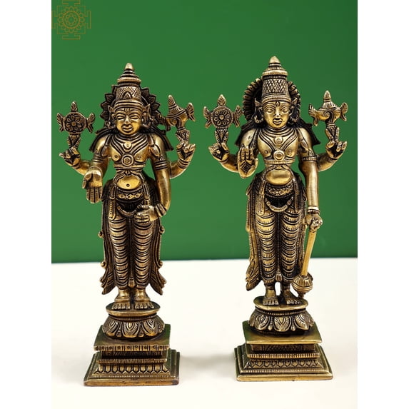 8" Tirupati Balaji with Padmavati | Handmade
