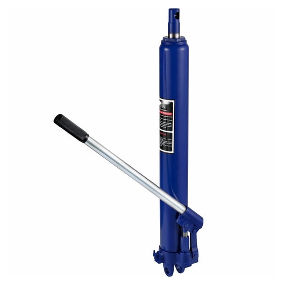 8 Ton Hydraulic Long Ram Jack, 17363 lbs Capacity, with Pump & Clevis Base - Engine Hoist, Shop Crane, Garage Lift - 26-45.7 inch Range, Blue