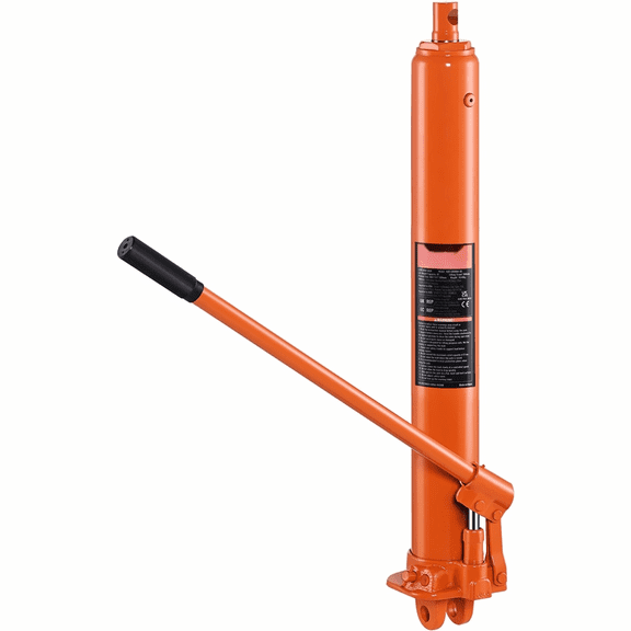 8 Ton Hydraulic Long Ram Jack - Engine Hoist Cylinder with Single Piston Pump & Clevis Base - Hydraulic Ram for Garage Cranes, Engine Lift, Farm Equipment