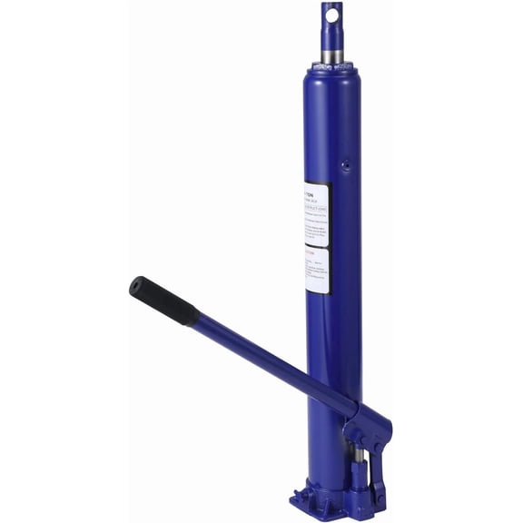 8 Ton Hydraulic Long Ram Jack, Flat Base Single Piston Engine Hoist Cylinder 24–45 in Lift Range for Cherry Picker Crane, Garage & Shop Use