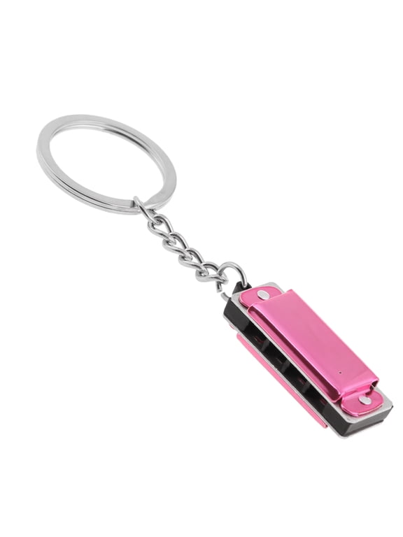 8 Tone 4 Holes Harmonica Keychain Musical Instruments Keys Holder Bag Pendant Harmonica Keyring Keys Holder