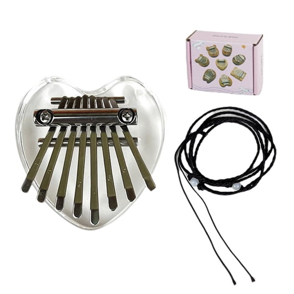 8-Tone Portable Acrylic Mini Thumb Piano for Beginners and Stress Relief