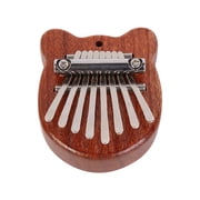8-Tone Wooden Thumb Piano | Mini Kalimba Finger Piano | Portable Musical Instrument with Lanyard | Gift for Kids & Beginners | Solid Wood & Steel Keys